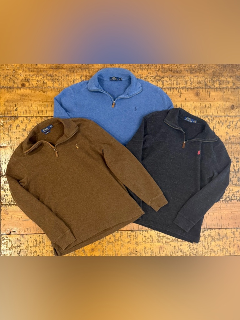 Polo Ralph Lauren Medium Quarter Zip Bundle of 3
